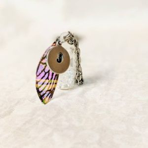 Personalized Initial Fairy Dust Wing Necklace